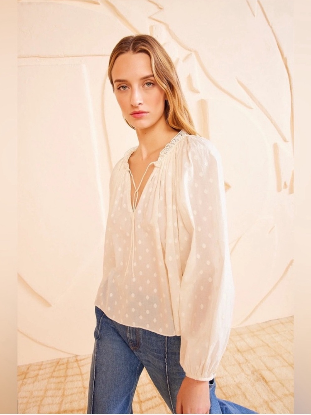 ULLA JOHNSON ada ethereal blouse in pristine Size 6 NWOT